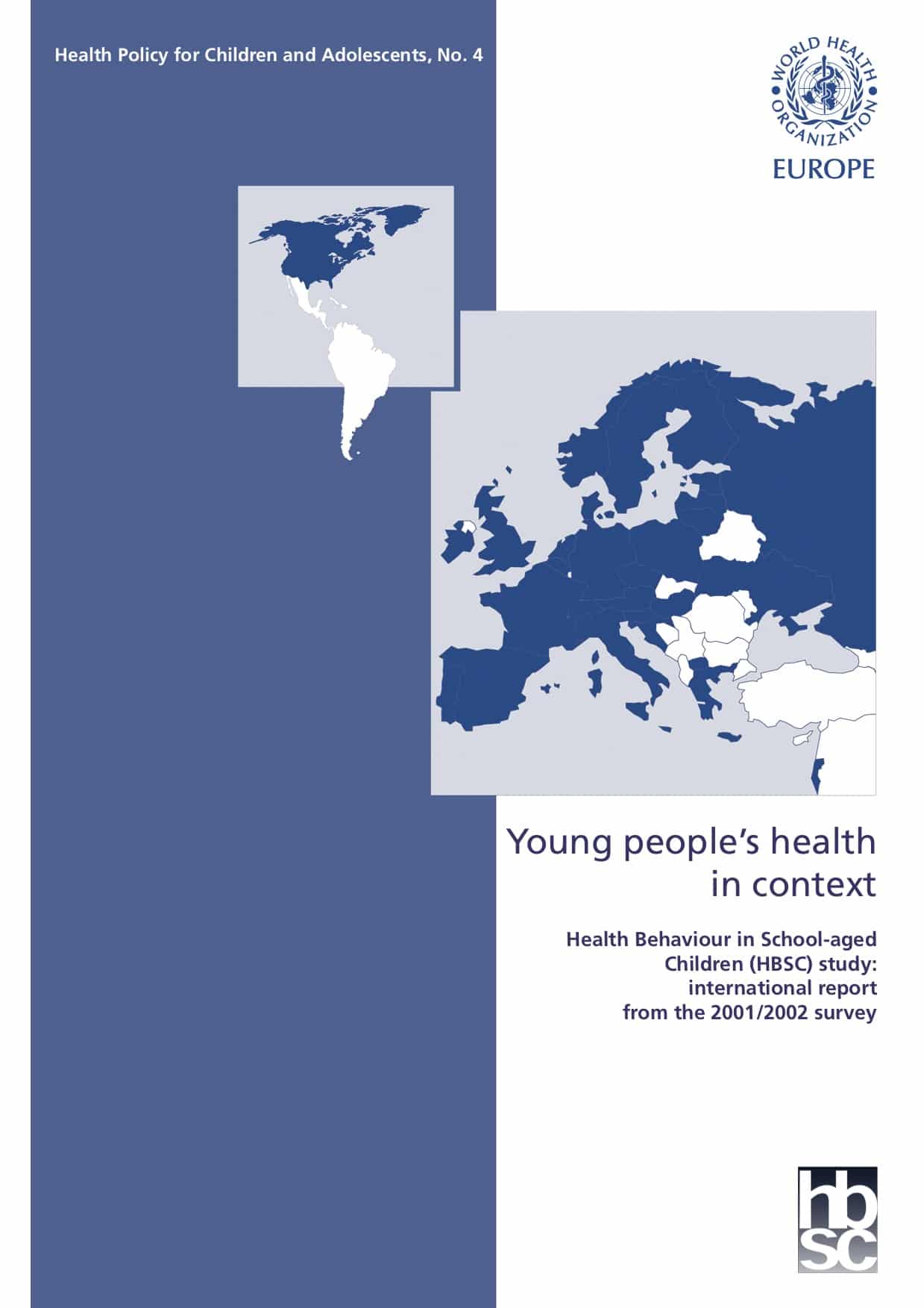 Cover page of report