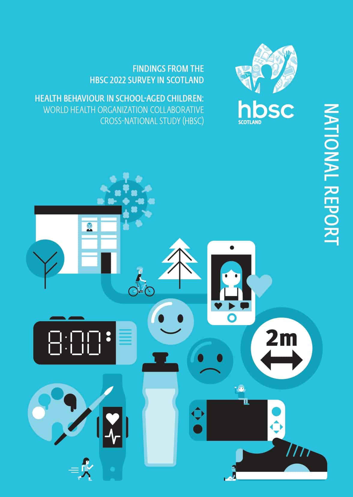 Cover of the Scottish national report with results from the 2021/22 survey