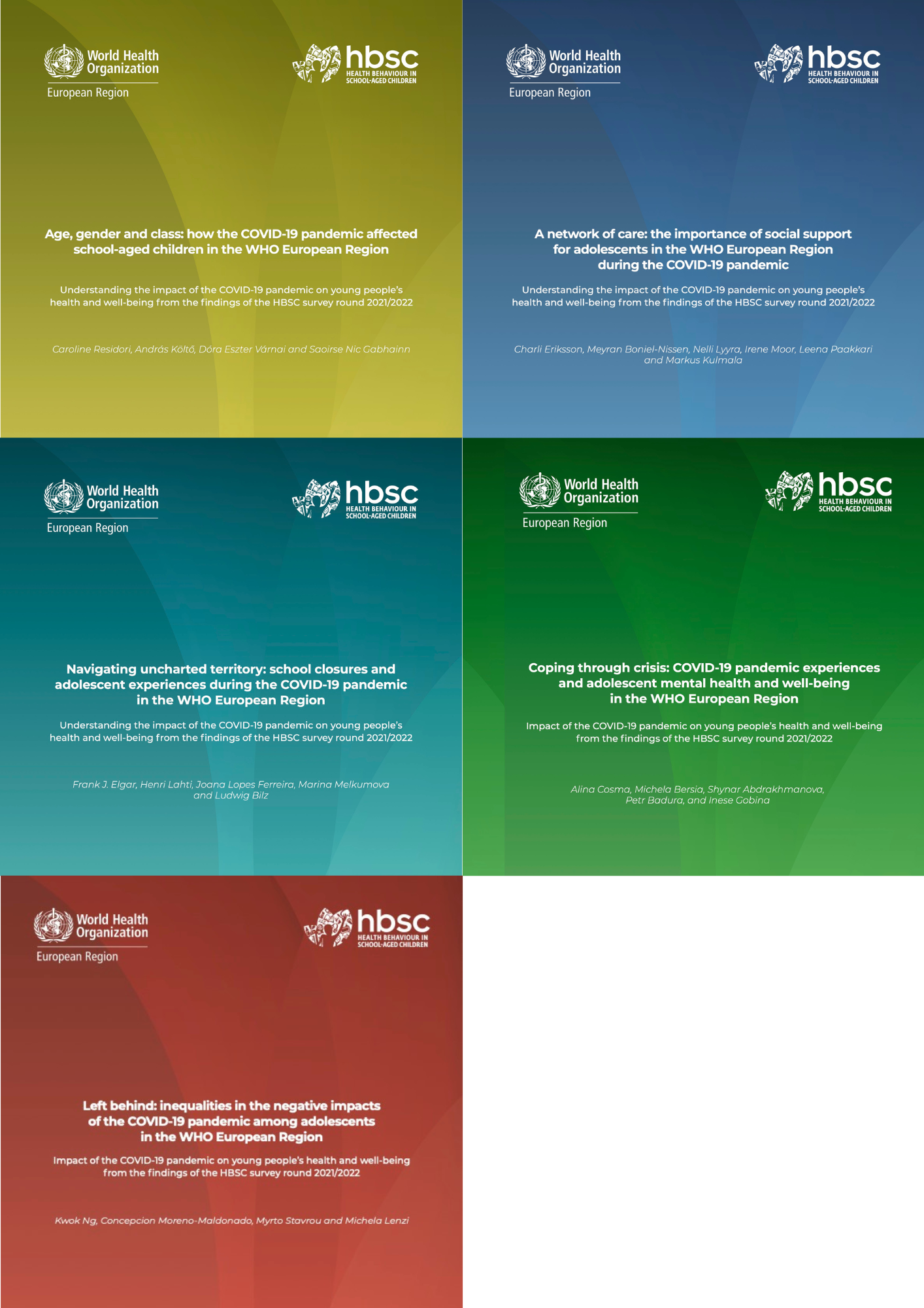 WHO/HBSC covid report collage